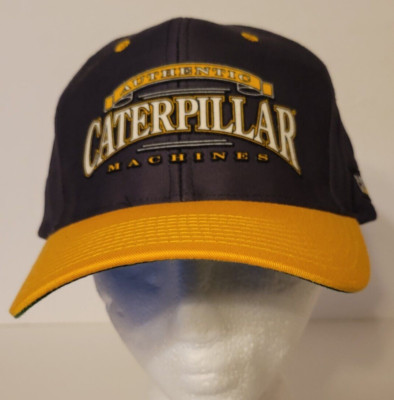 CAT Authentic Caterpillar Machines Snapback Hat/Cap Yellow Black (NEW NO TAGS)