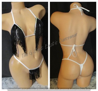 Exotic Dancer Stripper Sexy Fringe Dancewear     (T1945)
