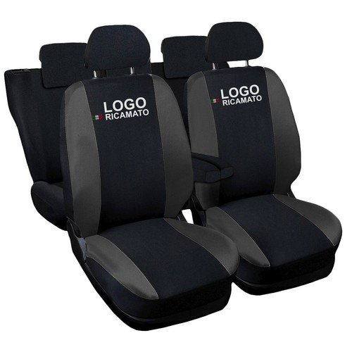 Mossa Coprisedili compatibili con Kia Picanto I, II, III (2004- ) - fodere sedili auto - set coprisedili auto universali - UNE-BL