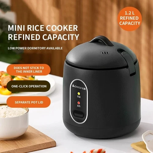 Zhigao Electric Rice Cooker Mini Household Low Power 1-2 Person Cooking Compact