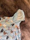Soft Chicken Print Pajama jacket or warm Button up Sweatshirt Size M Light Blue — photo 5