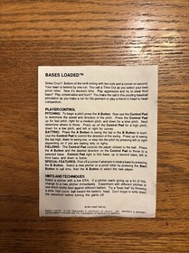 Nintendo NES Bases Loaded 1 And 2 (Second Season) 1988 2 Cartridge Lot