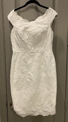 Maggy London White Dress, Lace Overlay, Cap Sleeves, Size 8, No Belt | eBay Maggy London White Dress, Lace Overlay, Cap Sleeves, Size 8, No Belt | eBay