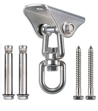 Heavy Duty Swing Hanger Hook 360  Swivel Swing Hook with 4 Screws for Porch Y...