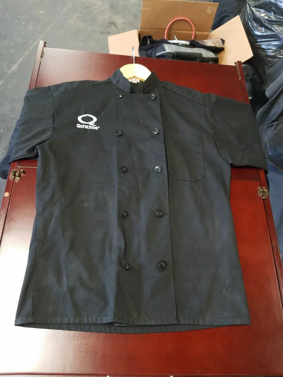 NEW Quiznos Subs Restaurant Uniform Chef Coat Smock Shirt Size S