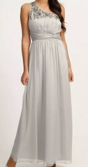 grey embellished maxi dress