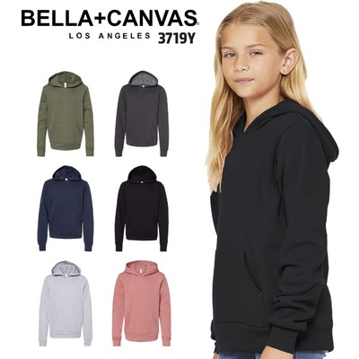 BELLA + CANVAS Youth kids Fleece Hoodie 3719Y | eBay