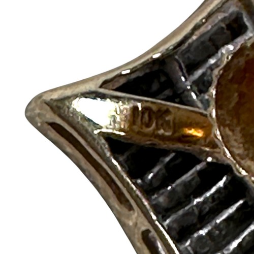 10k Yellow Gold Diamond Earrings Square Kite Invisible Set Princess 3.7g Weight - Picture 6 of 9