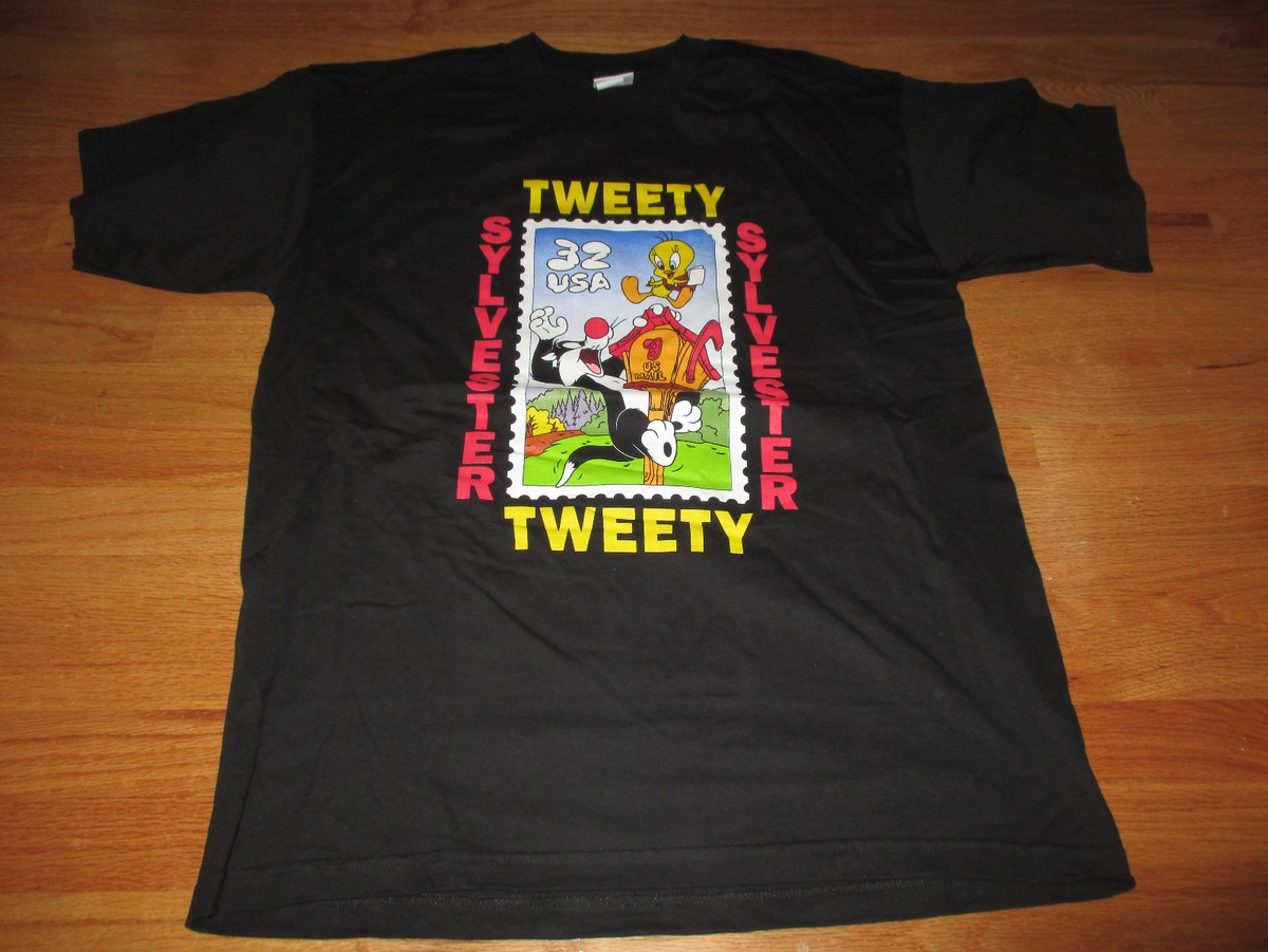 1997 Looney Tunes TWEETY BIRD and SYLVESTER 32c Stamp (L/XL) T
