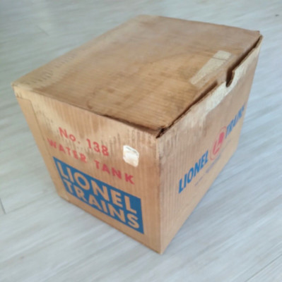 vintage Lionel 138 Water Tank Tower Empty BOX ONLY Toy Train Accessory