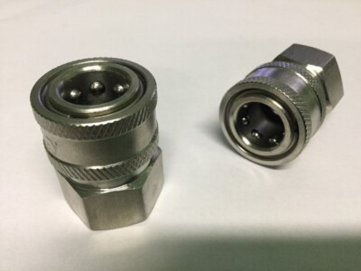 2- Power Pressure Washer 3/8'' FPT Quick Connect Socket 4000 PSI Stainless Steel