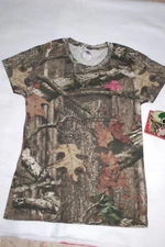 Womens S/S T-Shirt MOSSY OAK Break Up Infinity WOODSY CAMO Pink Logo S M L XL 2X