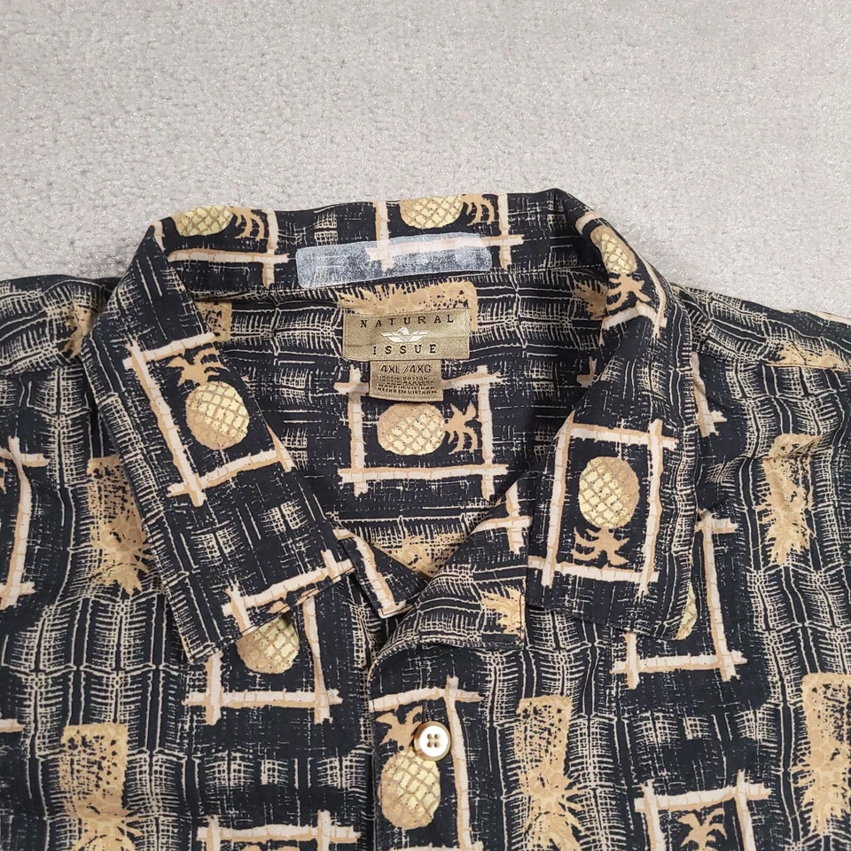 Natural Issue Hawaiian Shirt Mens 4XL Big Pineapple Print Island Aloha Cruise - Image 4 of 4