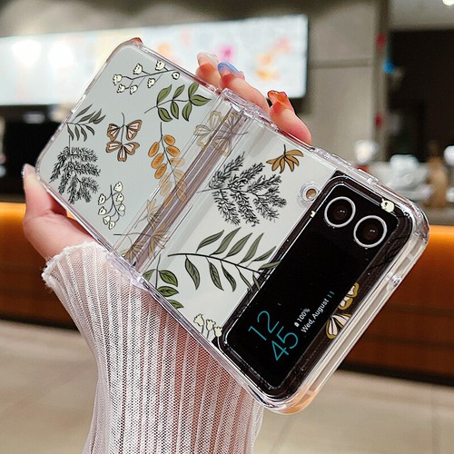 Pattern Case For Samsung Z Flip6 Flip5 Flip4 Flip3 Flower Shockproof Hinge Cover - Picture 12 of 19