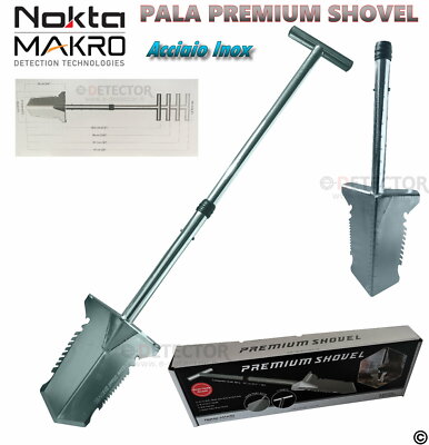 Pala Acciaio inox Premium Shovel Metal Detector robusta Regolabile e  smontabile | eBay