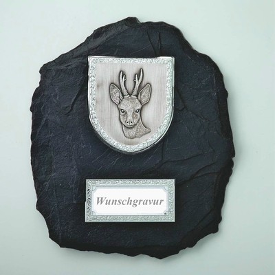 Ehrentafel / Auszeichnung Ehrenpreis Schieferlook Jagd/Jäger mit  Wunsch-Gravur
