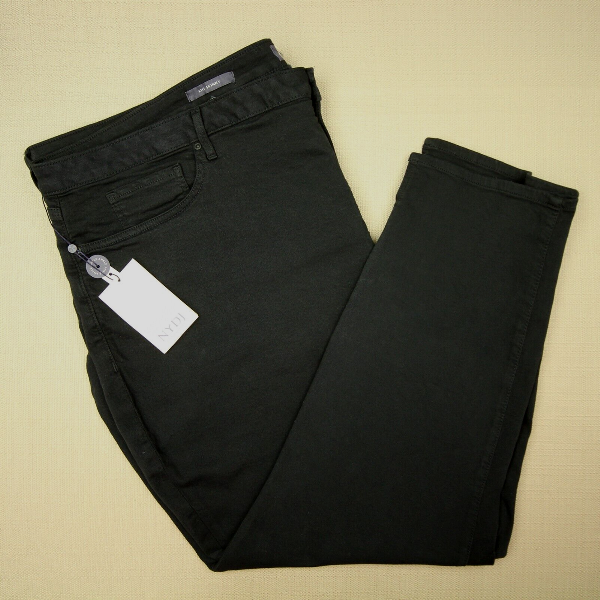 NYDJ Ami Skinny Jeans Women's Size 28W Black Denim Lift Tuck