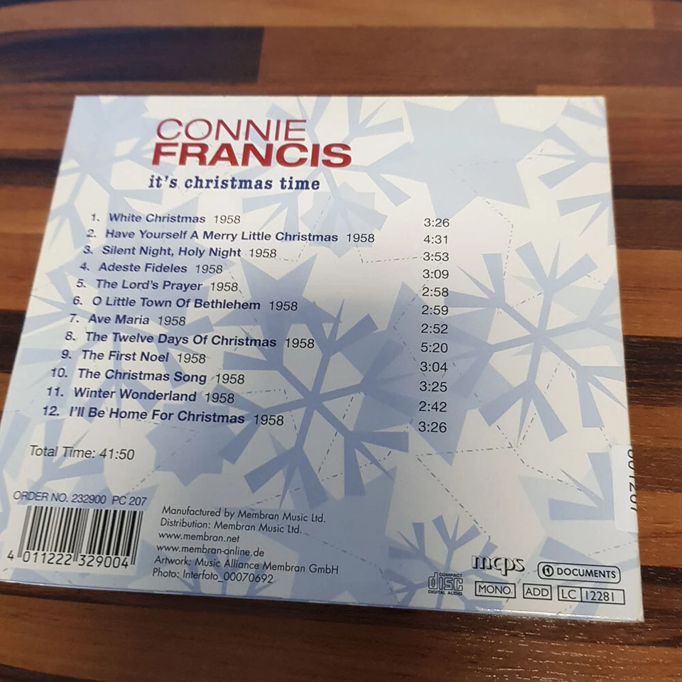 CONNIE FRANCIS: It's Christmas Time  DIG  > EX/EX(CD) - Bild 3 von 3