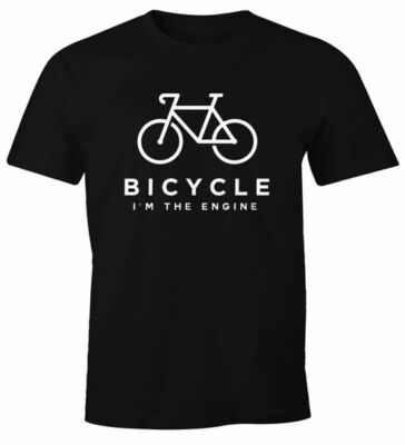 Herren T-Shirt Fahrrad Sprüche Bicycle I'm the Engine Bike Rad Fun-Shirt Spruch