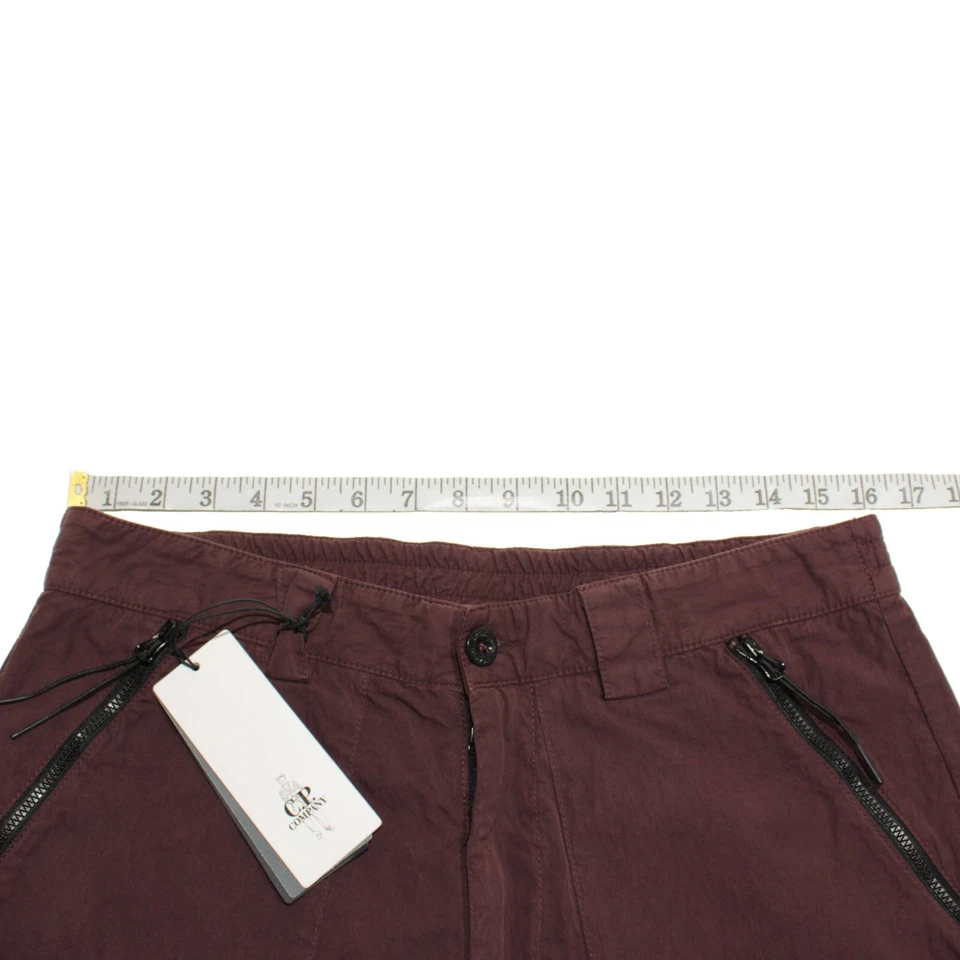 C.P. Company NWD 50 Fili тяжелее повседневные брюки размер 48 (32 США) в бордовый красный - Изображение 3 из 4