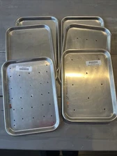 Lot Of 6 Vollrath Polarware Stainless Steel Surgical Instrument Trays