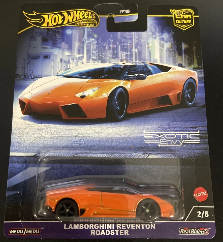 Mattel Hot Wheels HKC76-FPY86 Lamborghini - Reventon Roadster 2009 - Orange - 1/