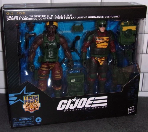 Gi Joe Classified TIGER FORCE ROADBLOCK TRIPWIRE MACLEOD 6" Fig Set 126 IN HAND