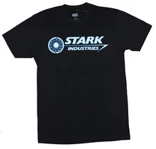 Iron Man Adult New T-Shirt - Stark Industries Arc Reactor Style Logo