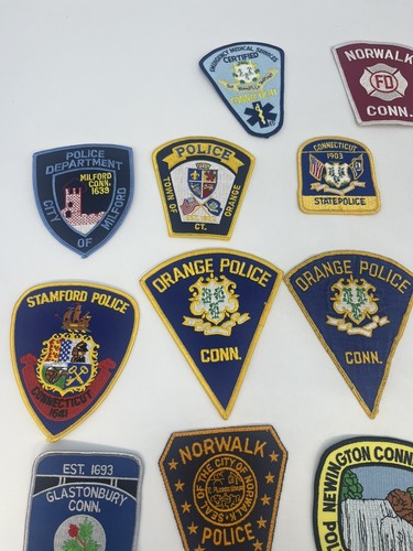 Lote de 22 PARCHES DEL DEPARTAMENTO DE POLICÍA DE CONECTICUT CT Norwalk Orange Newtown etc. - Imagen 11 de 11