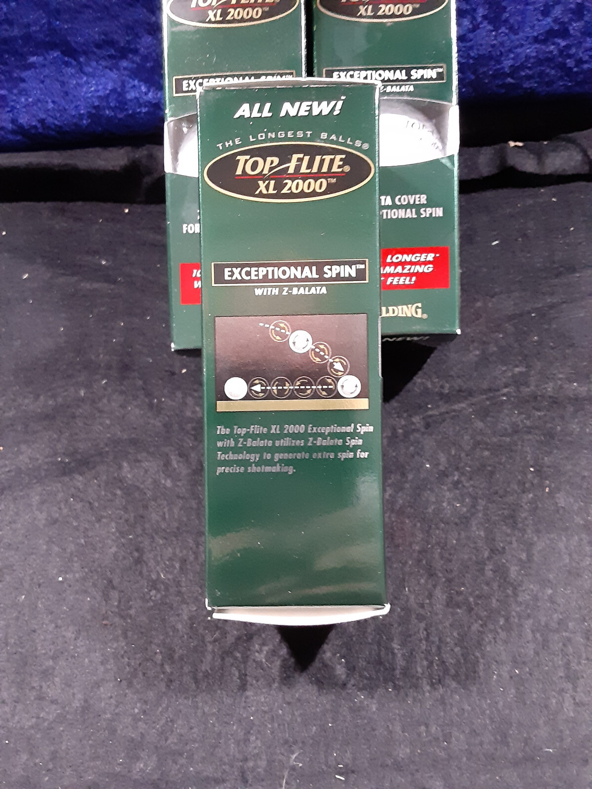 Top Flite XL-2000 Balata Golf Balls; lot of 9 balls; New – ASA