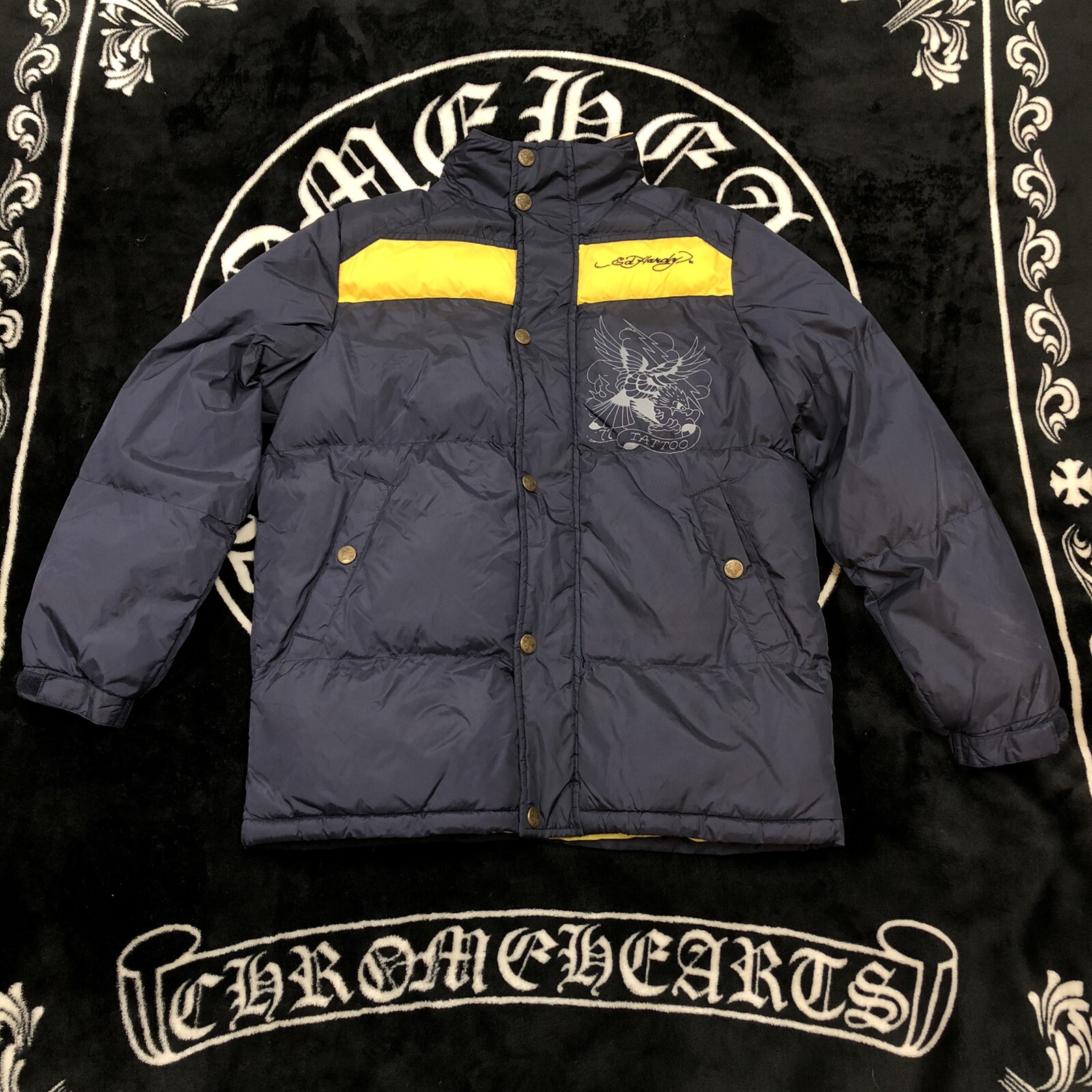 ☣︎ Rare Vintage Ed Hardy Reversible Puffer Jacket  ☣︎