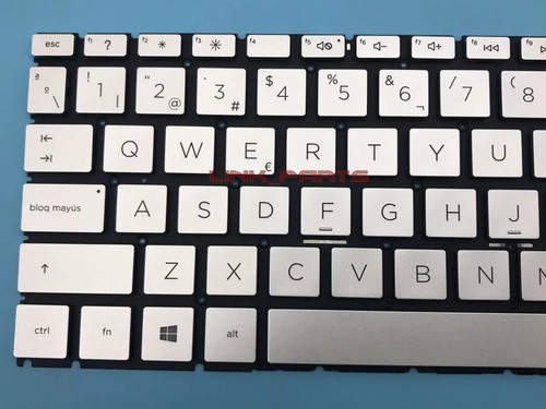 NEW Spanish Keyboard For HP Pavilion 15-eg 15-eg0000 15t-eg 15t-eg000 Silver - Picture 2 of 5