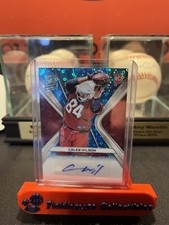 Caleb Wilson 2019 Spectra Neon Blue Rookie Auto #'d /99 Cardinals RC