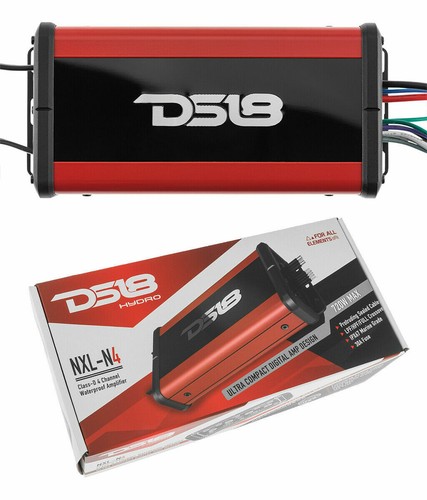 DS18 NXL-N4 Marine 4 Channel Speaker Amplifier Powersport Boat Motorcycle Amp
