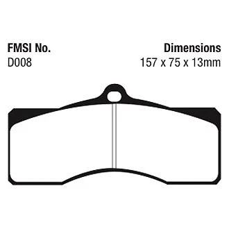 Pastillas de freno delanteras EBC DP31155C Redstuff cerámica bajo polvo para Chevy Camaro 68-69 Foto 3 de 4