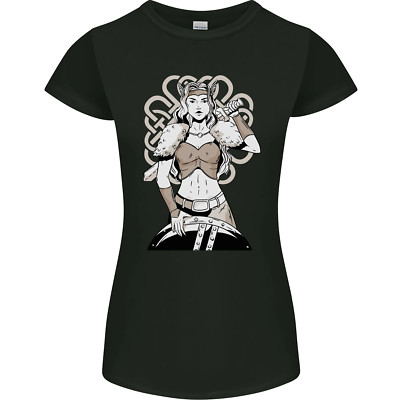 A Buchse Viking Shield Maiden Warrior Damen Petite Schnitt Maglietta