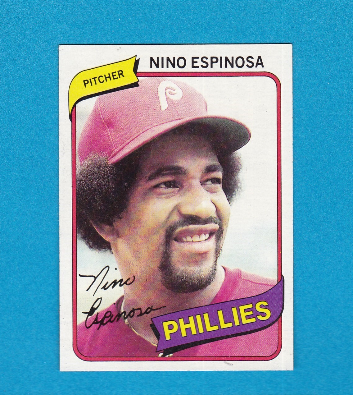 1980 TOPPS BASEBALL SET BREAK 447 NINO ESPINOSA PHILS NM/MT+