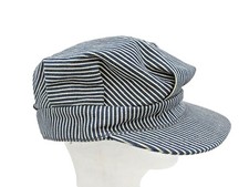 Kids STEAM ENGINEER CAP Blue  White Striped  Made in USA CHILD YOUTH Size