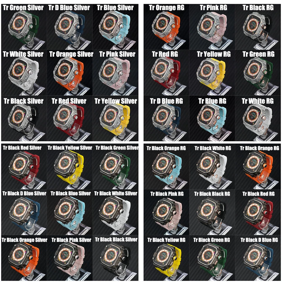 Funda para Apple Watch Ultra 49mm Refit Mod 8 7 6 5 4 SE 45 44 41 40mm Banda de Goma Foto 2 de 4