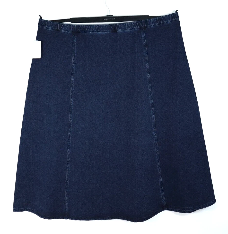 NWT DREAM JEANNES By QUACKER FACTORY Women A-Line Skirt Denim Jean Blue 2X Plus - Image 2 of 4
