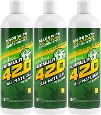 Formula 420 Natural Glass Metal Ceramic Pipe Cleaner 16oz Bottle 3Pack