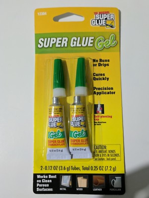 Super Glue Gel 2 tubes projects crafts hobbies cures quick New