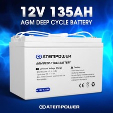 Atem Power 135Ah 12V AGM Deep Cycle Battery Portable 4WD Sealed Marine Solar SLA
