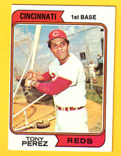 1974  TOPPS  TONY PEREZ    #230  EX+    REDLEGS     HOF