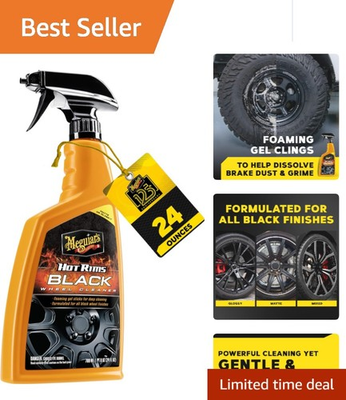 #ad Hot Rims 24oz Black Wheel Cleaner Deep Foaming Gel for Matte amp; Glossy Finishes $16.91