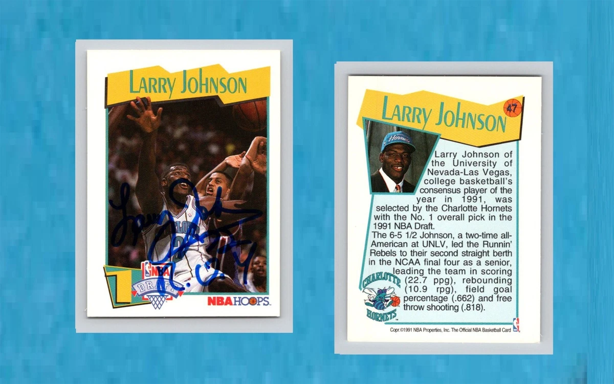 Larry Johnson Basketball Sports Trading Card Singles Autographed 