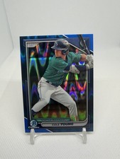 2024 Bowman - Chrome Prospects Cole Young #BCP-112 Blue RayWave Refractor /150 