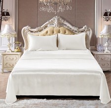 Luxury Satin Sheets Set Queen King Wedding Gift Bedding Set