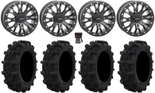 System 3 SB-4 Black (4+3) 15" Wheels 30" Mud XC Tires Commander Maverick