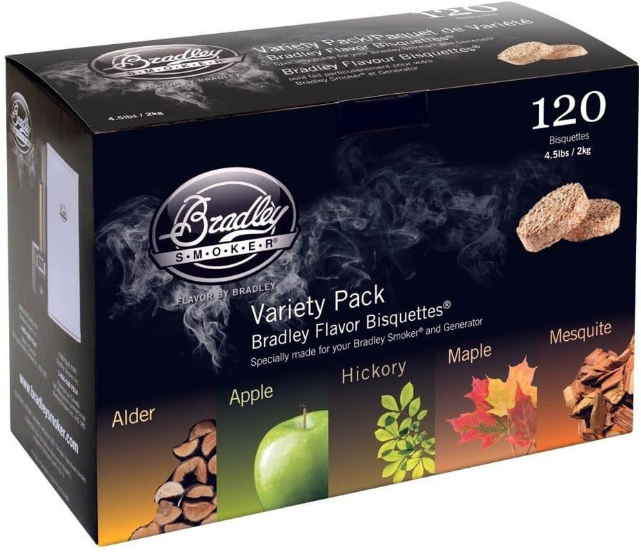 Bisquettes for Grilling and BBQ, 5 Flavour Variety, 120 Pack